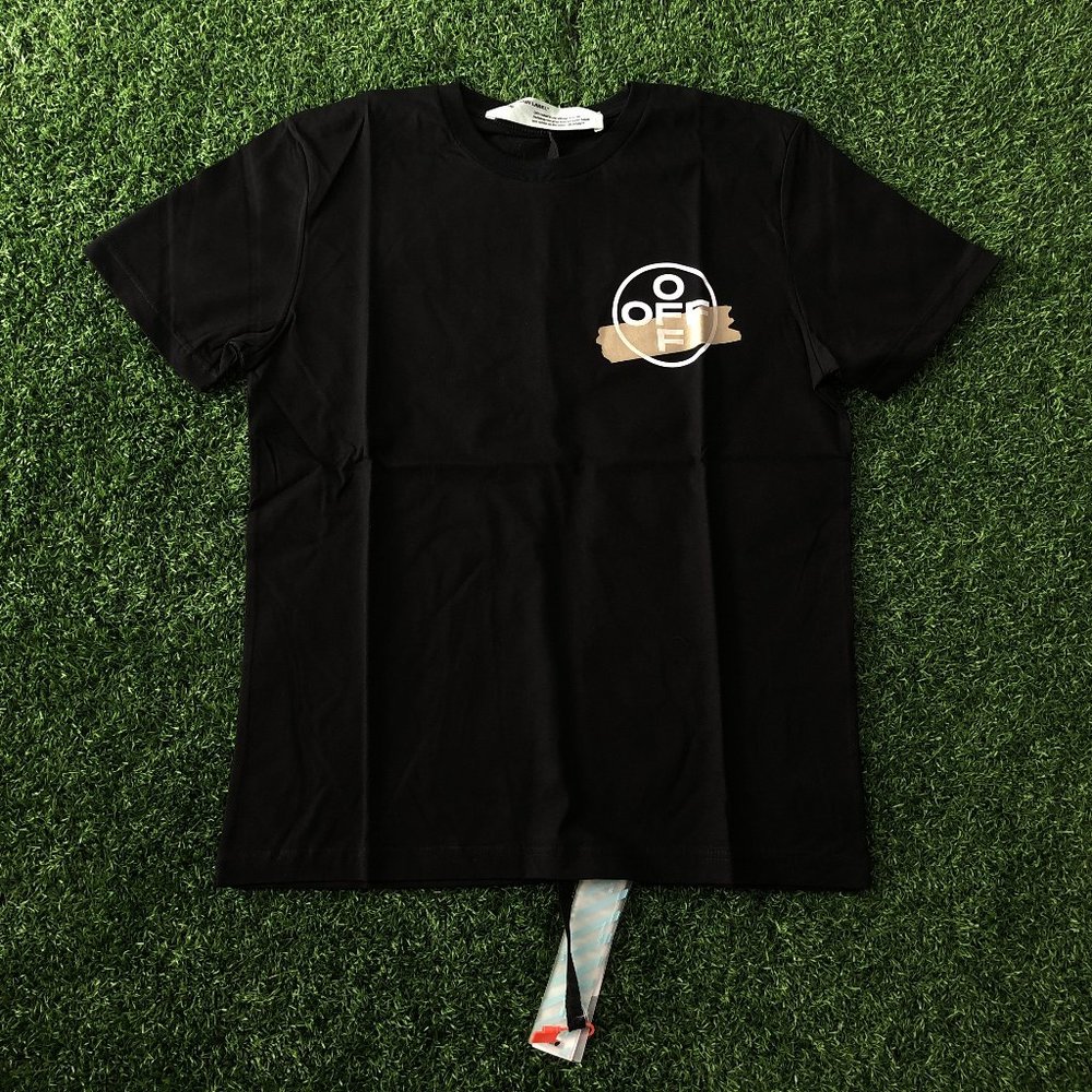 Off-White Men Black Short Sleeve T-Shirt "XL".